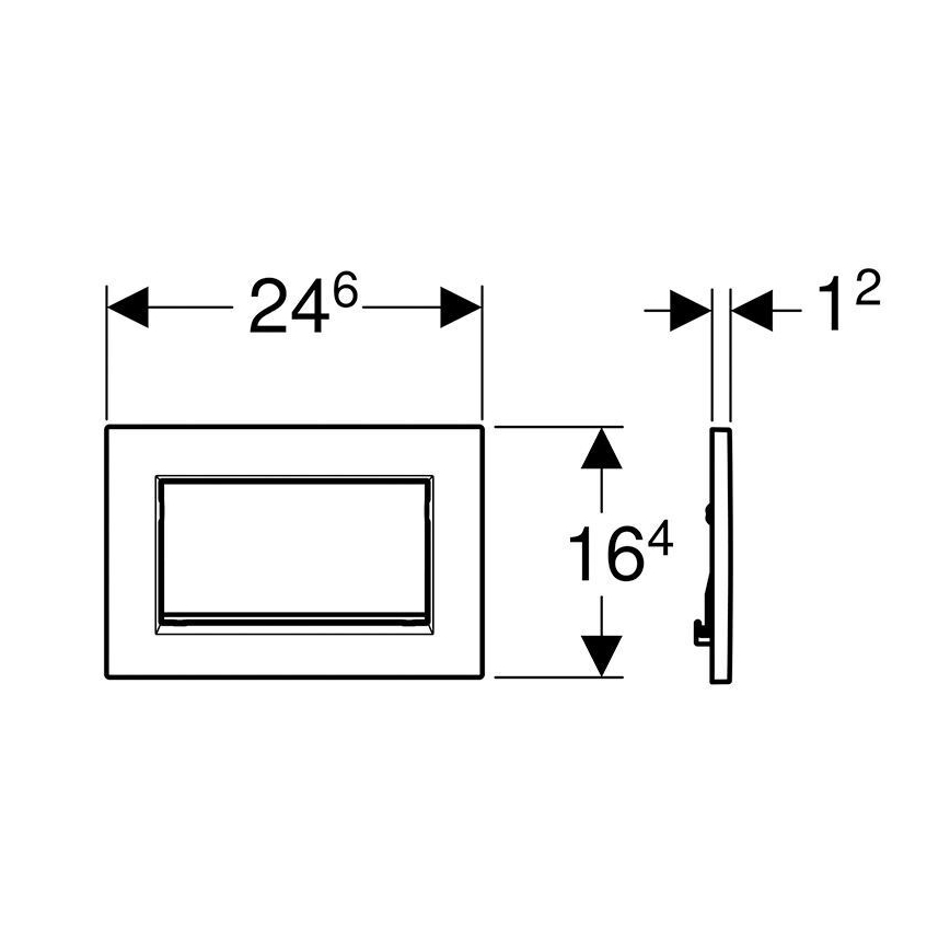 Geberit 115.893.KJ.1 - Sigma30 skalošanas poga 24,6x16,4 cm, balta/spīdīgs hroms