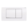 Geberit 115.899.KJ.1 - Skalošanas poga Twinline30 34x18,5 cm balta/spīdīgs hroms