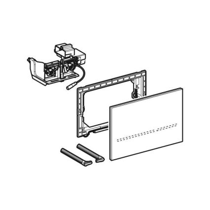 Geberit 116.090.SG.6 - Bezkontakta Sigma80 skalošanas poga 24,7x16,4 cm IP45 melna