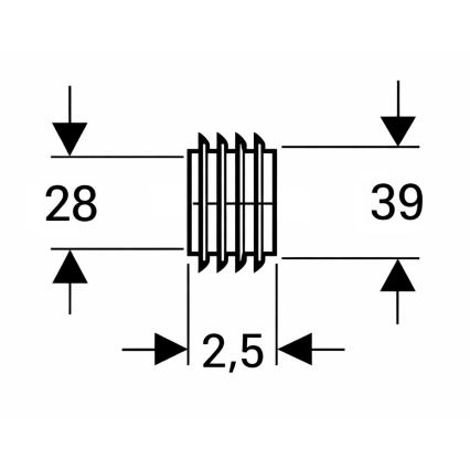 Geberit 119.669.00.1 - Uzmava skalošanas caurules savienošanai Ø 28 mm, melna