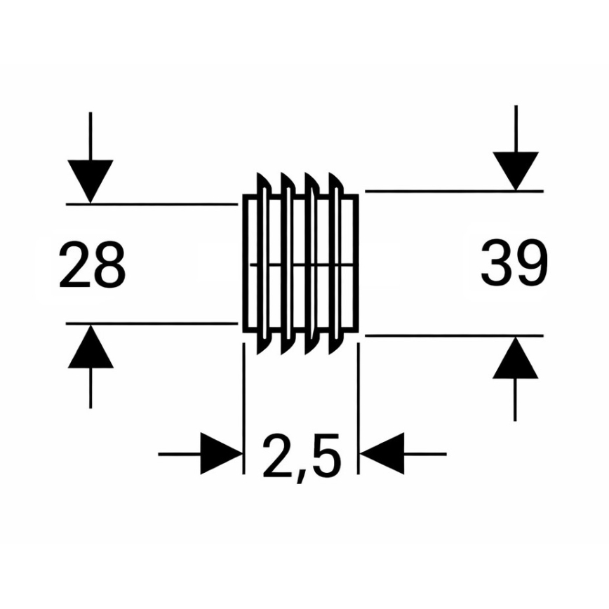 Geberit 119.669.00.1 - Uzmava skalošanas caurules savienošanai Ø 28 mm, melna