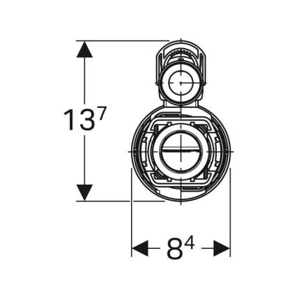 Geberit 282.350.21.2 - Divu režīmu skalošanas vārsts Tips 290