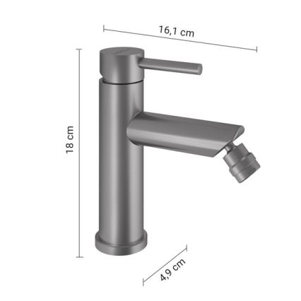 Gedy - Bidē jaucējkrāns COMO 18 cm, matēts hroms