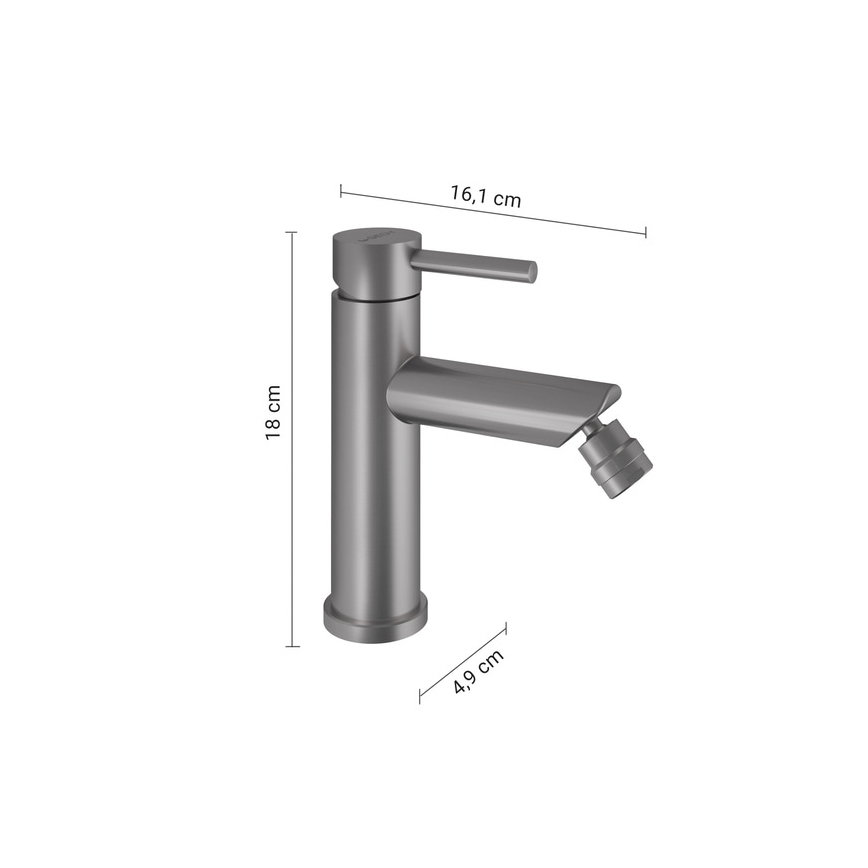 Gedy - Bidē jaucējkrāns COMO 18 cm, matēts hroms