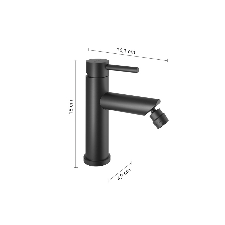 Gedy - bidē jaucējkrāns COMO 18 cm, matēts melns