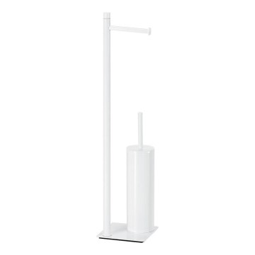 Gedy - brīvi stāvoša tualetes birste ar tualetes papīra turētāju TRILLY, matēta balta