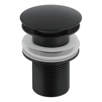 Gedy - CLICK-CLACK izlietnes aizbīdnis Ø 6,6 cm, matēts melns