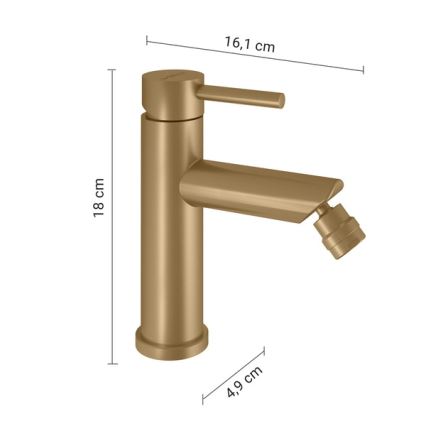 Gedy - COMO 18 cm zelta bidē jaucējkrāns