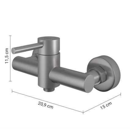 Gedy - Dušas jaucējkrāns GARDA matēts hroms