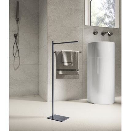 Gedy - dvieļu statīvs TRILLY, 83,5 cm, metāliska pelēka