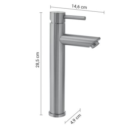 Gedy - Izlietnes jaucējkrāns ALTO 28,5 cm matēts hroms