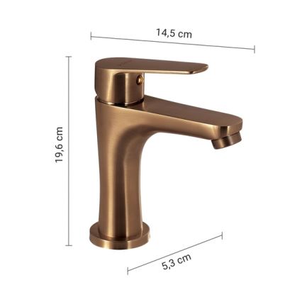 Gedy - Izlietnes jaucējkrāns COMO 19,6 cm bronzas krāsas