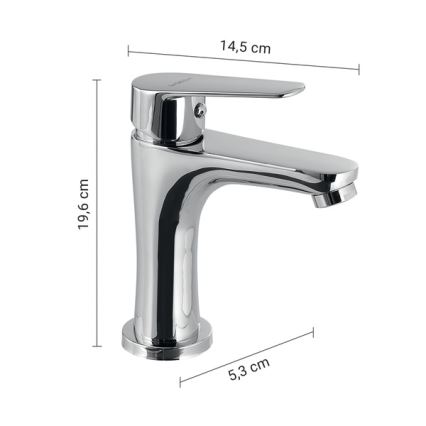 Gedy - Izlietnes jaucējkrāns COMO 19,6 cm spīdīgs hroms