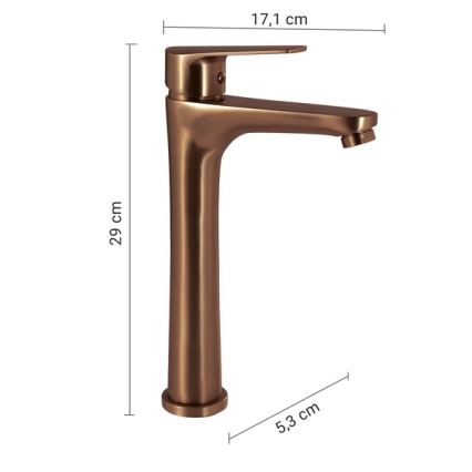Gedy - Izlietnes jaucējkrāns COMO 29 cm bronzas krāsā