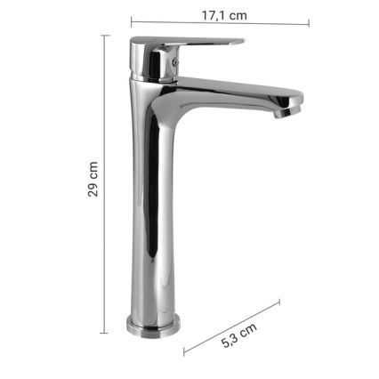 Gedy - Izlietnes jaucējkrāns COMO, 29 cm, spīdīgs hroms
