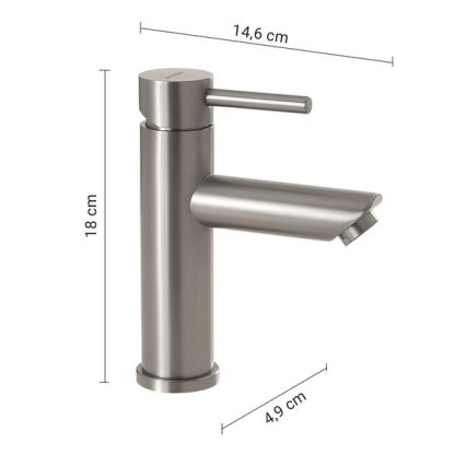 Gedy - Izlietnes jaucējkrāns GARDA 18 cm, matēts hroms