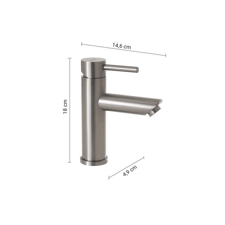 Gedy - Izlietnes jaucējkrāns GARDA 18 cm, matēts hroms