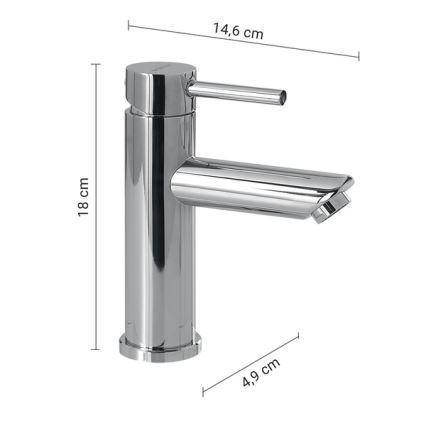 Gedy - Izlietnes jaucējkrāns GARDA 18 cm spīdīgs hroms