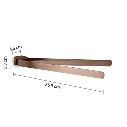 Gedy - PIRENEI sienas grozāmais dvieļu pakaramais, 36 cm, bronzas