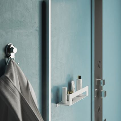 Gedy - Plaukts ar dvieļu pakaramo CLEO 50 cm matēts balts