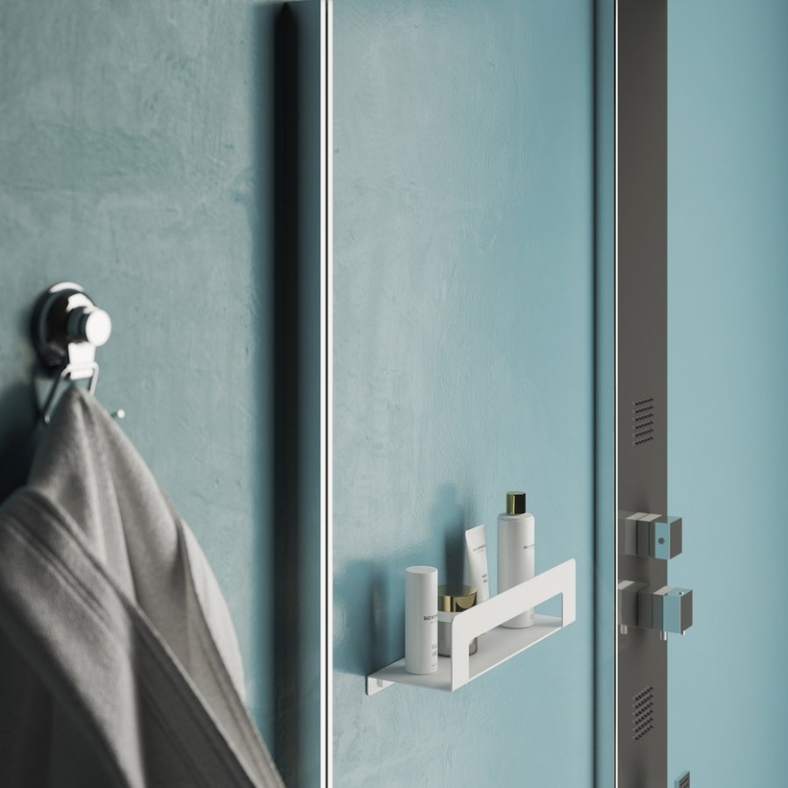 Gedy - Plaukts ar dvieļu pakaramo CLEO 50 cm matēts balts