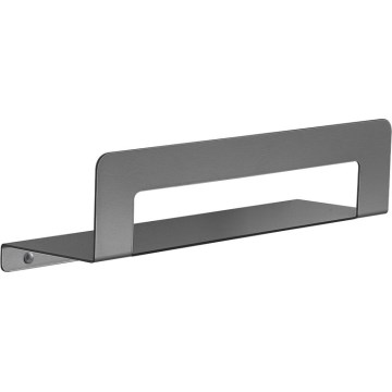 Gedy - Plaukts ar dvieļu turētāju CLEO 30 cm metāliski pelēks