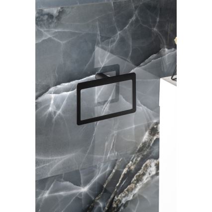 Gedy - Sienas dvieļu pakaramais PIRENEI 15x23 cm matēts melns