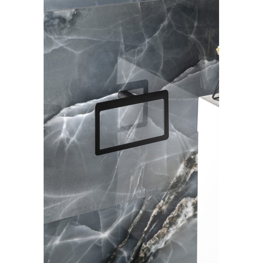 Gedy - Sienas dvieļu pakaramais PIRENEI 15x23 cm matēts melns