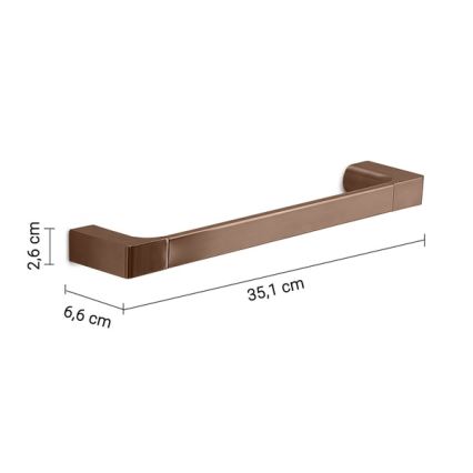 Gedy - Sienas dvieļu pakaramais PIRENEI 35 cm bronzas krāsā