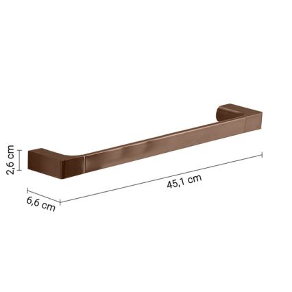 Gedy - sienas dvieļu pakaramais PIRENEI 45 cm bronzas krāsā