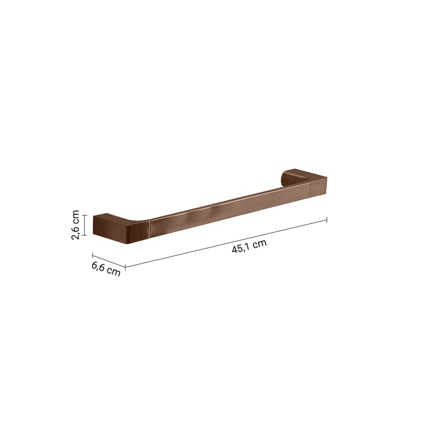 Gedy - sienas dvieļu pakaramais PIRENEI 45 cm bronzas krāsā