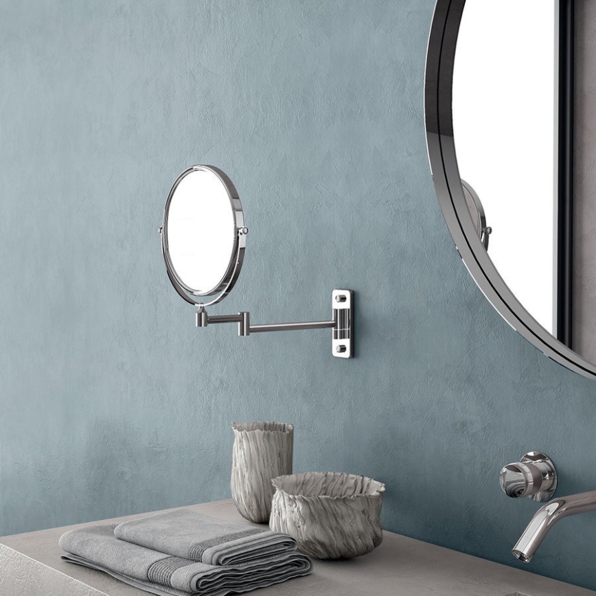 Gedy - sienas kosmētiskais spogulis GAIA spīdīgs hroms