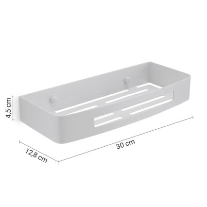 Gedy - Sienas plaukts dušai SMART 30x12,8 cm balts