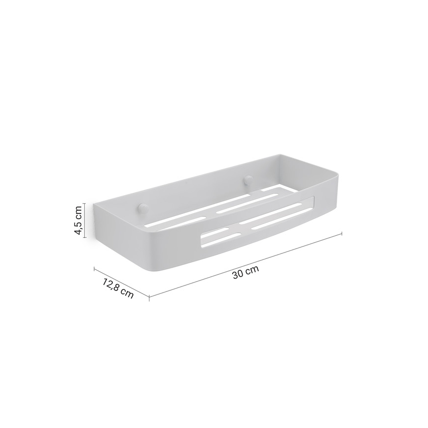Gedy - Sienas plaukts dušai SMART 30x12,8 cm balts