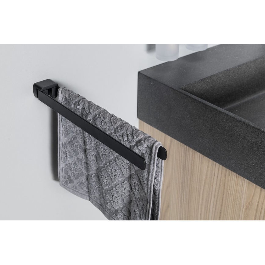 Gedy - Sienas rotējoša dvielis turētājs PIRENEI 36 cm matēts melna