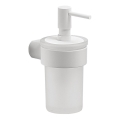 Gedy - Sienas ziepju dozators PIRENEI 110 ml pienaina stikla/matēta balta