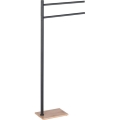 Gedy - TRILLY dvieļu statīvs 83,5 cm, matēta melna/bambuss