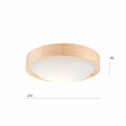 Giestu gaismeklis NATURAL SLIM 1xE27/60W/230V ø 27 cm priede