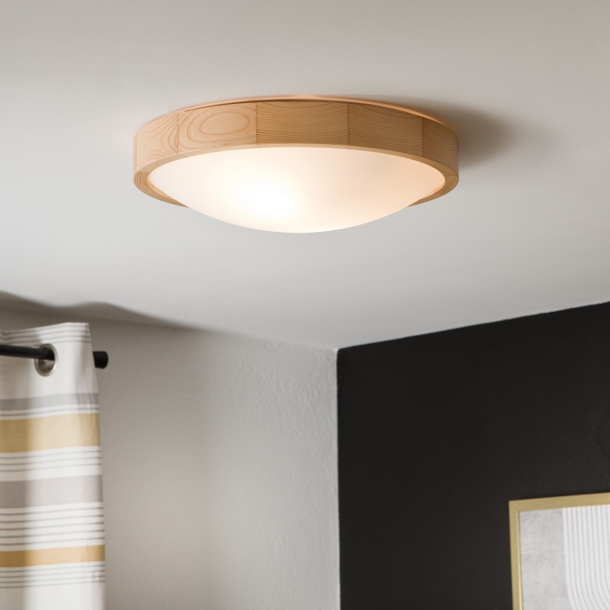 Giestu gaismeklis NATURAL SLIM 2xE27/60W/230V ø 37 cm priede