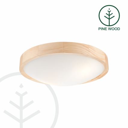 Giestu gaismeklis NATURAL SLIM 2xE27/60W/230V ø 37 cm priede