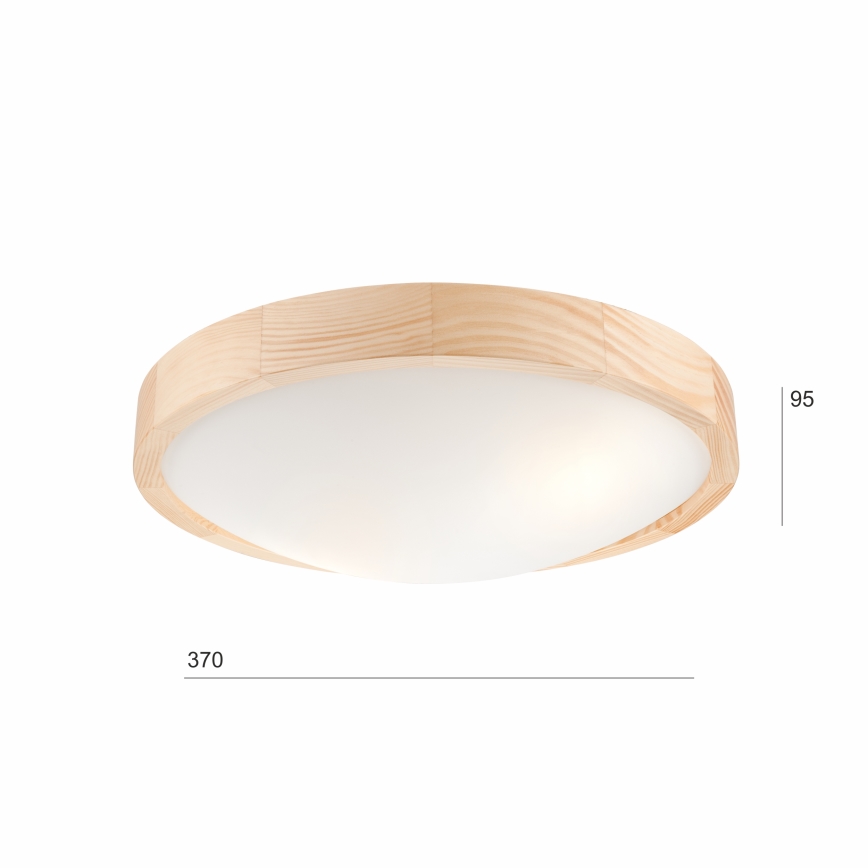 Giestu gaismeklis NATURAL SLIM 2xE27/60W/230V ø 37 cm priede