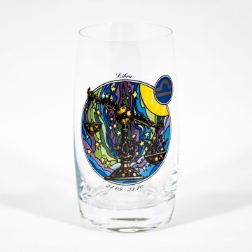 Glāze ar zodiaka zīmi Svari 380 ml caurspīdīga