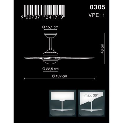 Globo - Griestu ventilators 2xE14/40W/230V