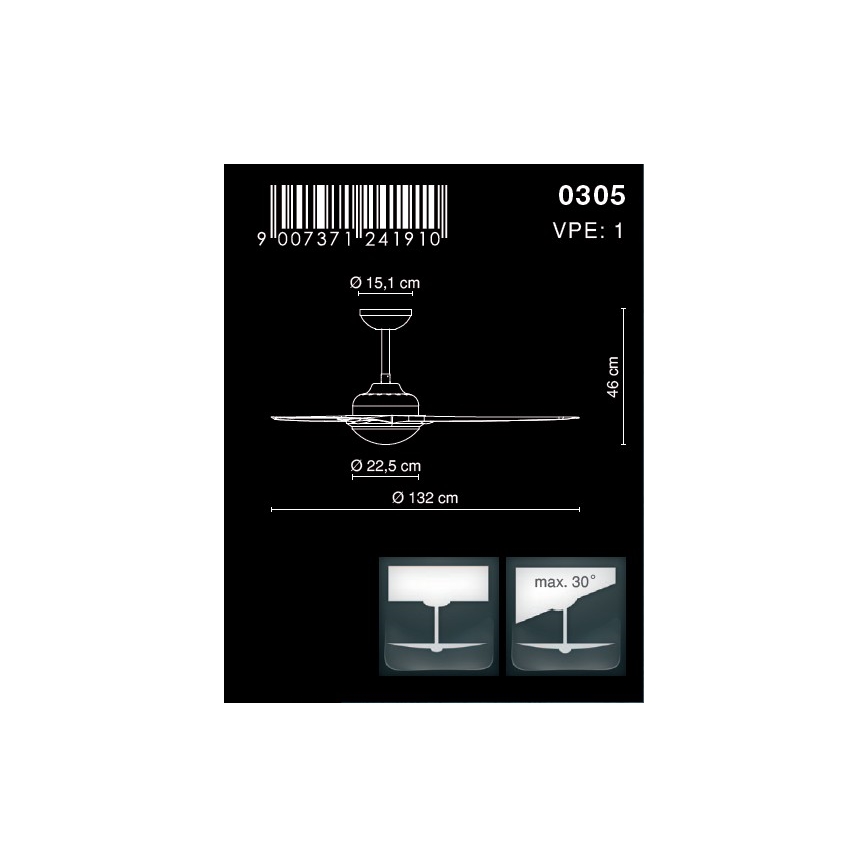 Globo - Griestu ventilators 2xE14/40W/230V