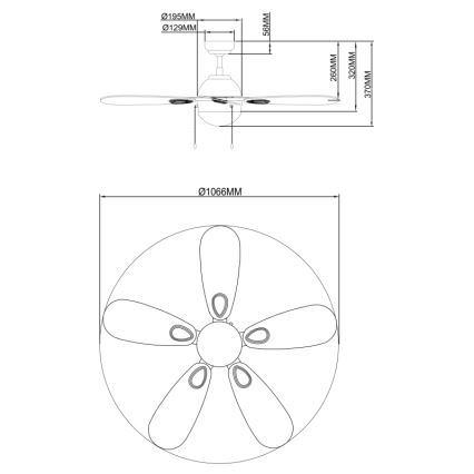 Globo 03180 - Griestu ventilators WADE 1xE14/60W/230V