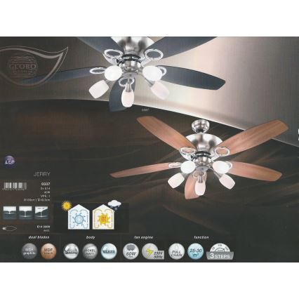 Globo - Griestu ventilators 5xE14/40W/230V