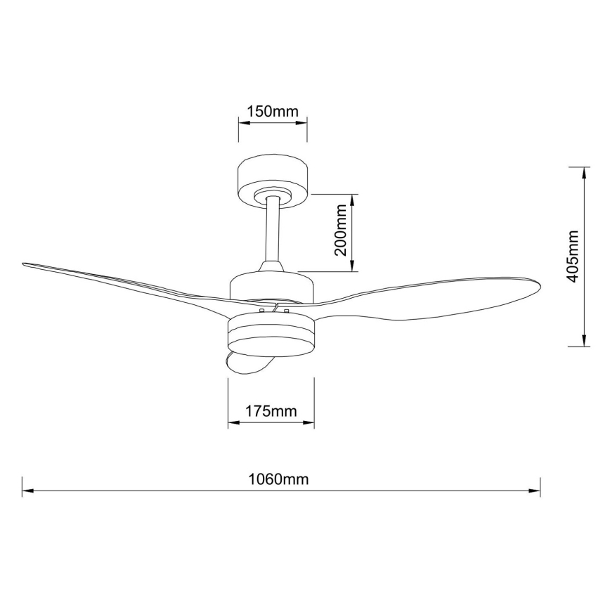 Globo - LED Aptumšojams griestu ventilators LED/20W/230V 2700-6500K + tālvadības pults