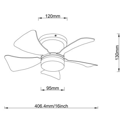 Globo - LED Aptumšojams griestu ventilators LED/10W/230V 3000-6500K pelēka + tālvadības pults