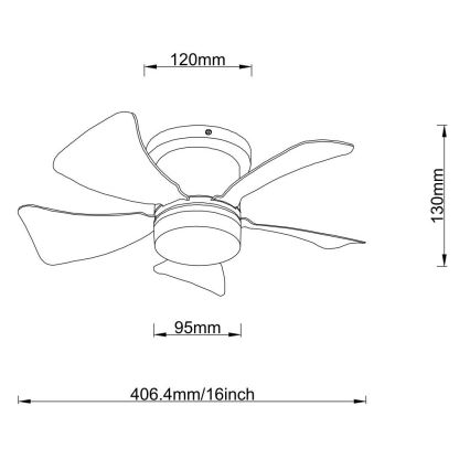 Globo - LED Aptumšojams griestu ventilators LED/10W/230V 3000-6500K brūna + tālvadības pults
