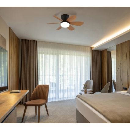 Globo - LED regulējams griestu ventilators LED/5W/230V 2700-6500K brūns + tālvadības pults